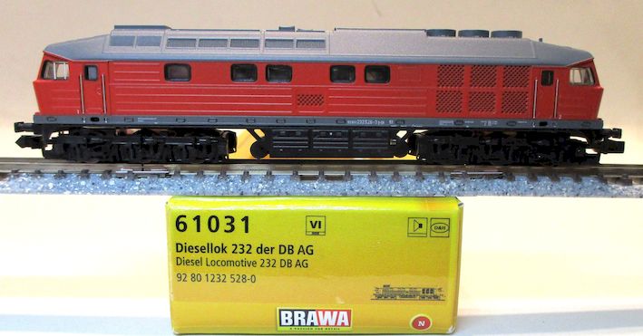 Brawa 61031 Diesellok BR232.528 DBAG rot gealtert SOUND