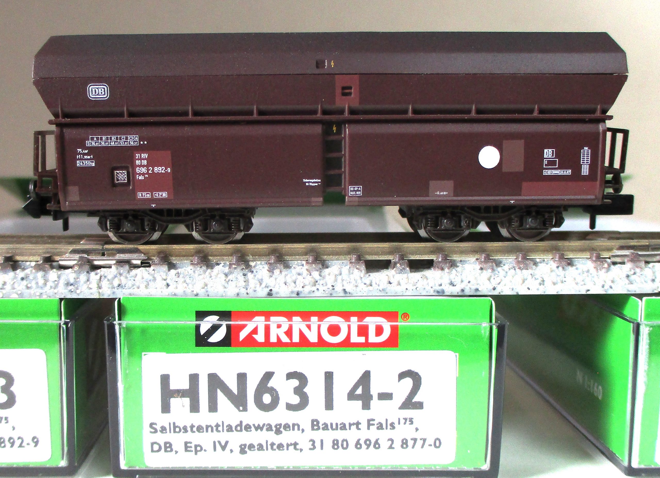 Arnold 6314 Erzwagen-Set DB-4 gealtert 3-tlg – Bild 3