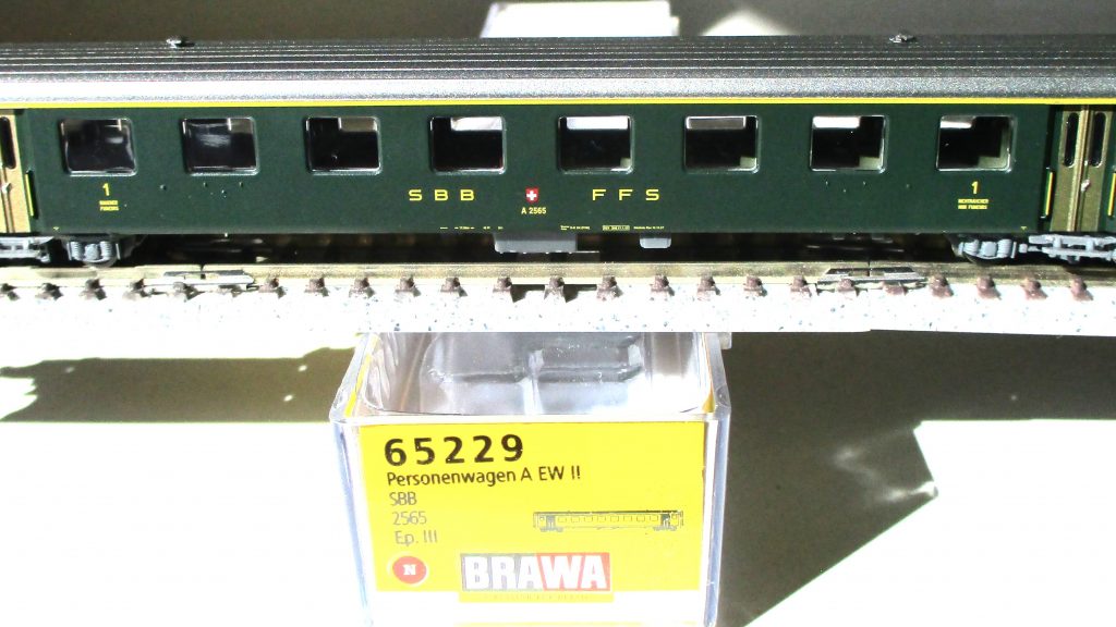 Brawa 65229 Personenwagen EW-II 1 Klasse SBB-4 grün