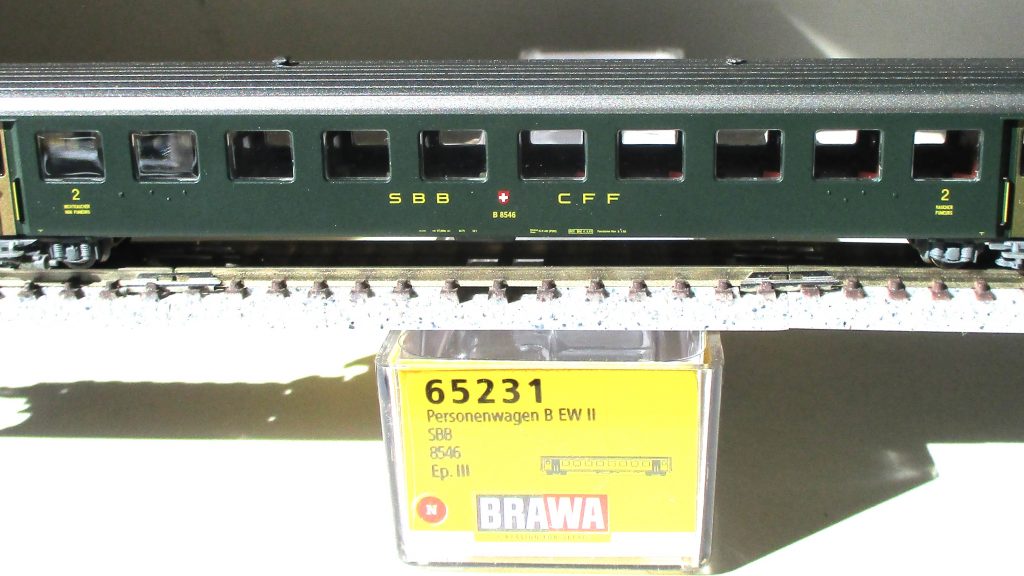 Brawa 65231 Personenwagen EW-II 2 Klasse SBB-4 grün #2