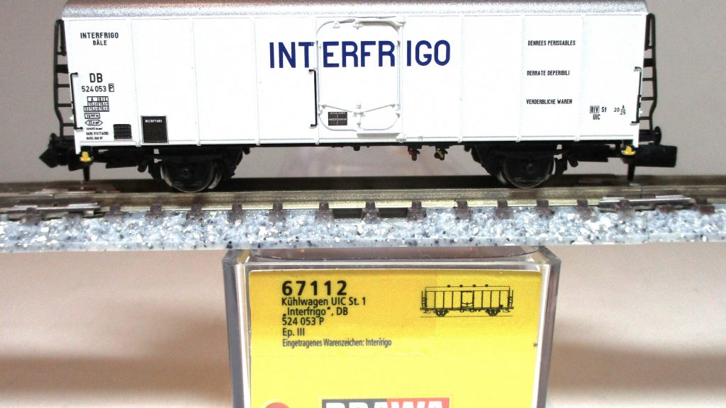 Brawa 67112 Kühlwagen/2-achs. UIC Standard-1 'Interfrigo' weiß DB-3