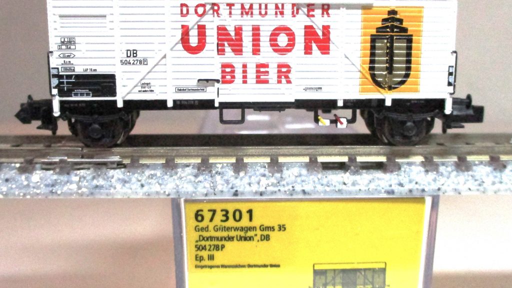 Brawa 67301 Gedeckter Güterwagen Bremen 'Dortmunder Union' DB-3