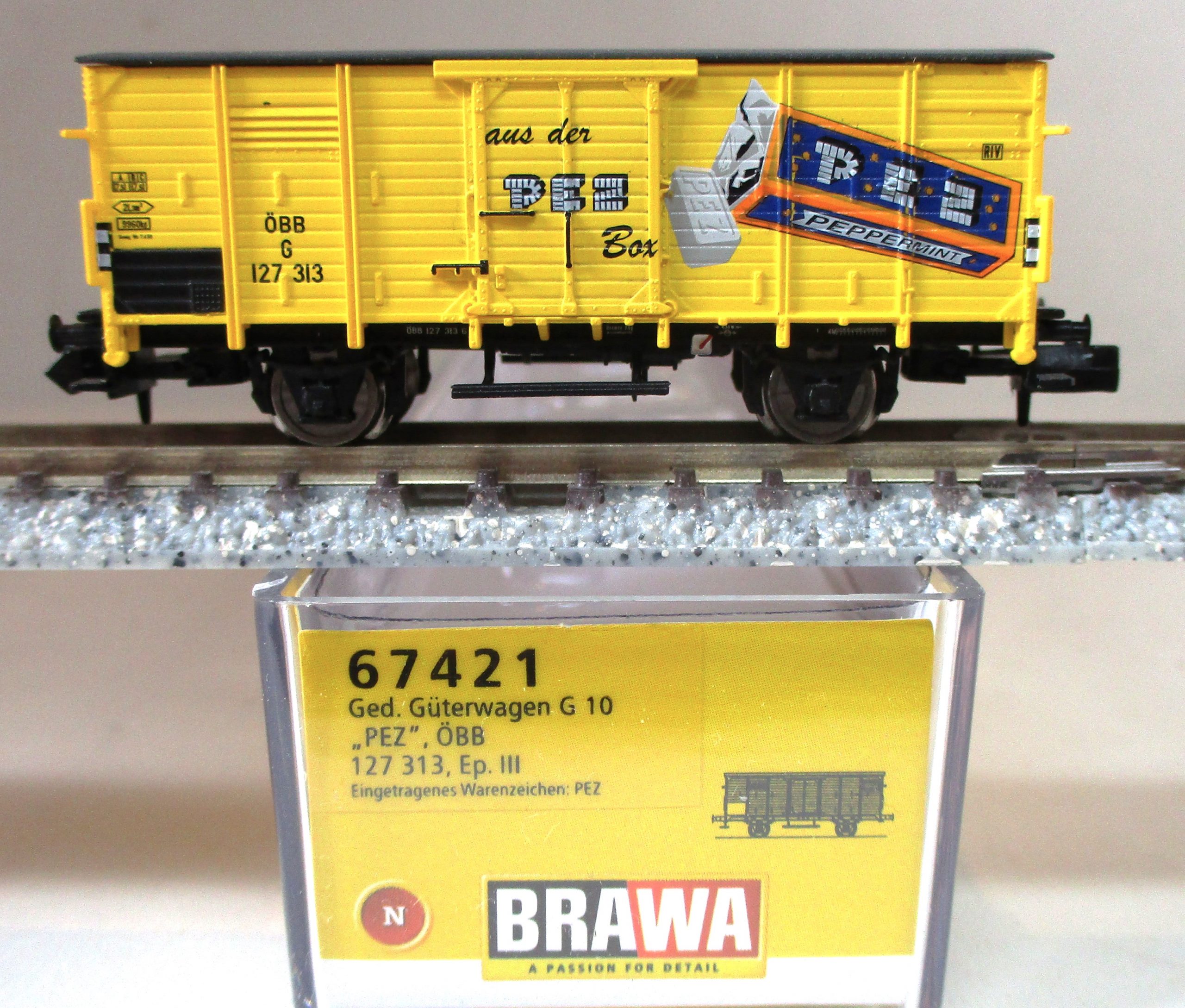 Brawa 67421 Gedeckter Güterwagen G10 'PEZ' ÖBB-3