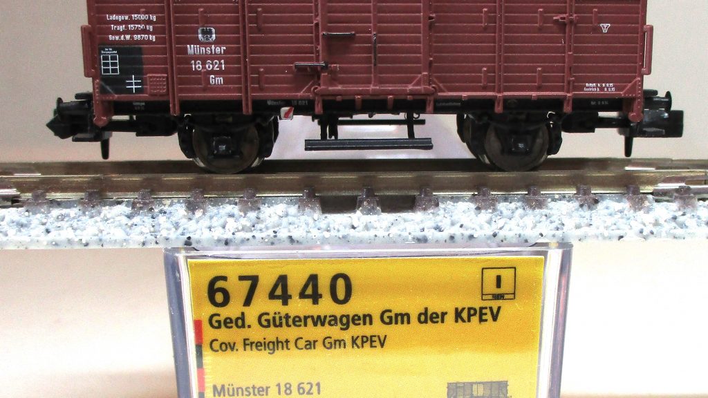 Brawa 67440 Gedeckter Güterwagen G10 MÜNSTER braun K.P.E.V.