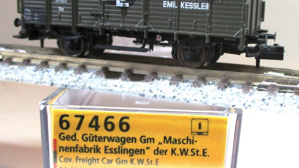 Brawa 67466 Gedeckter Güterwagen Gm 'Maschinenfabrik Esslingen' K.W.St.E.