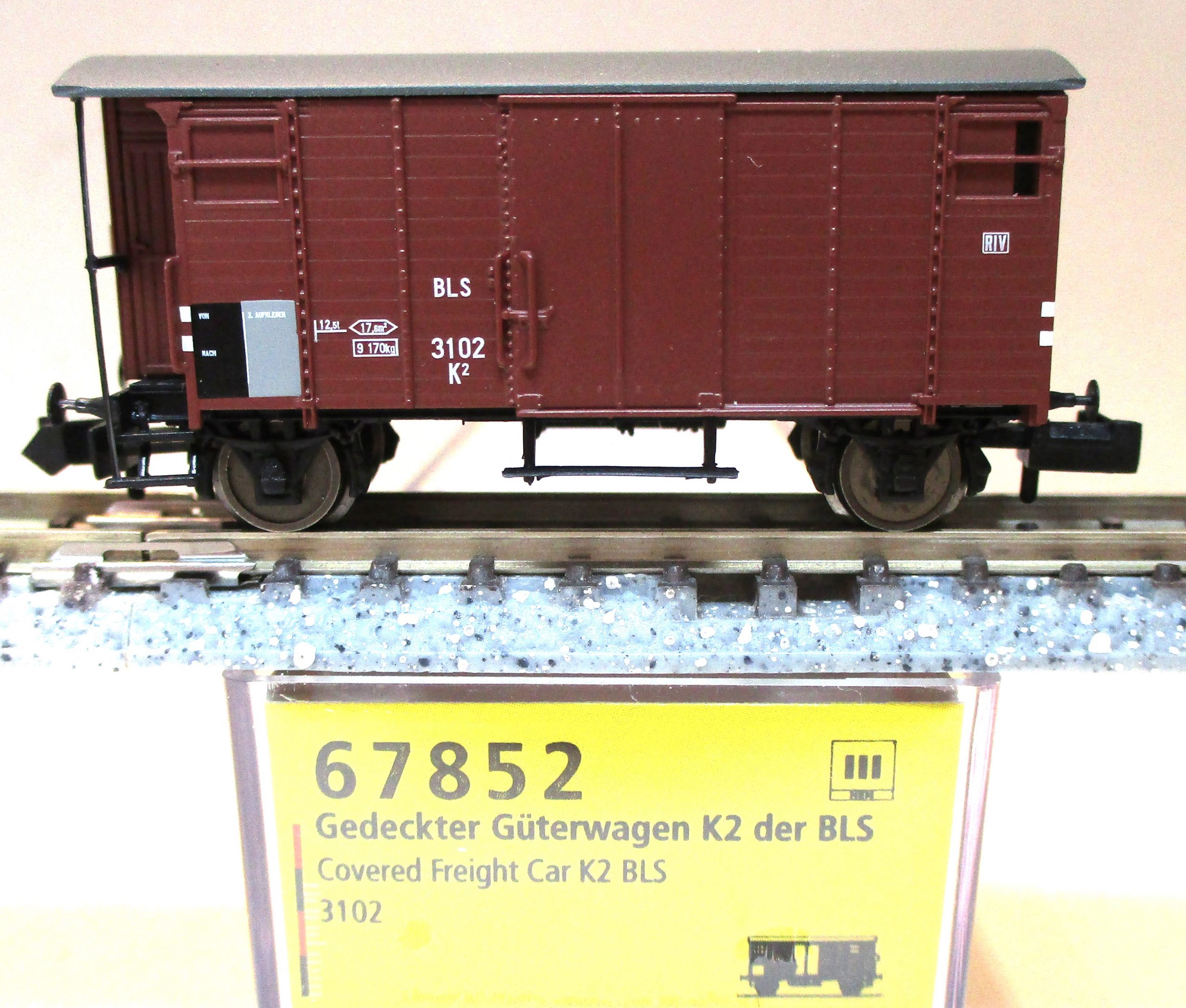 Brawa 67852 Gedeckter Güterwagen K2 BLS-3