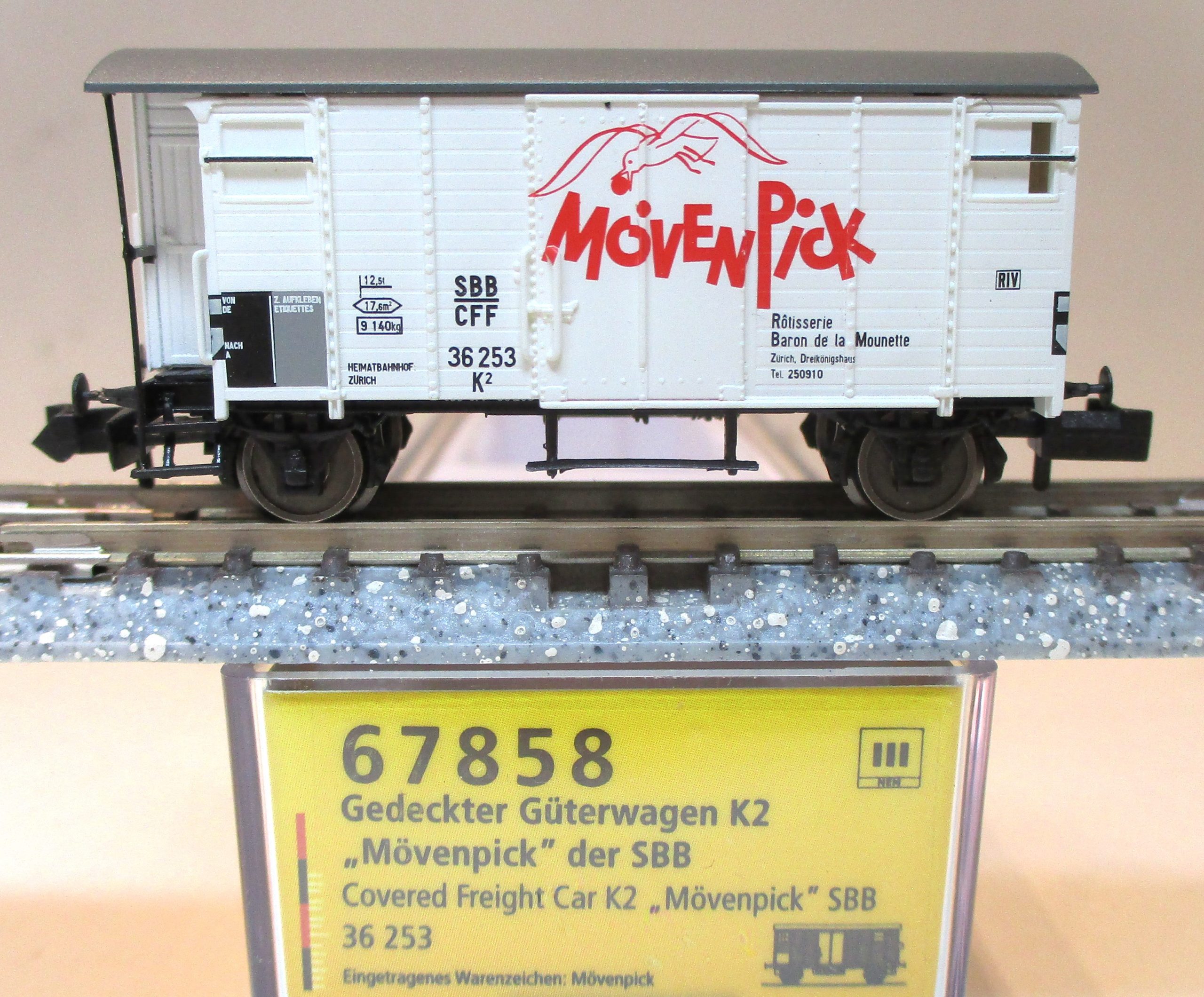 Brawa 67858 Gedeckter Güterwagen K2 'MÖVENPICK' SBB-3