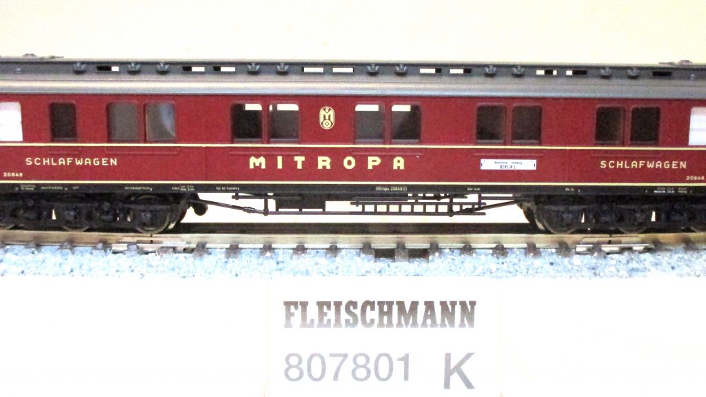 Fleischmann  807801  Schlafwagen/6-achs. WLA6ü rot Mitropa/DRG