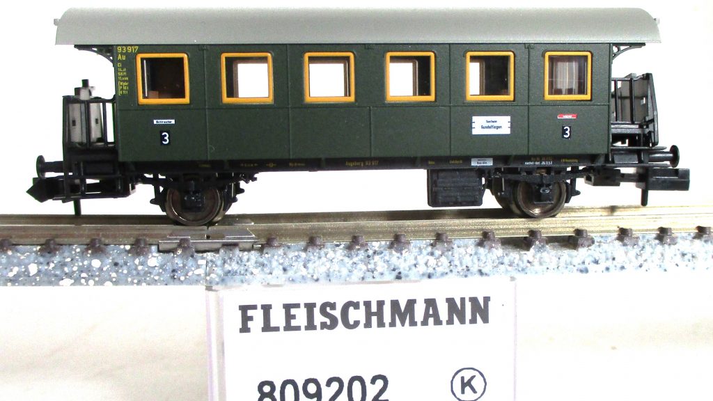 Fleischmann  809202  Personenwagen/2-achs. 3.Kl. Ci-bay10 grün DB-3
