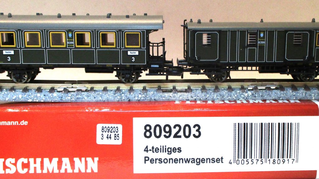 Fleischmann  809203  Personenwagen-Set/2-achs. Bayern grün 4-tlg.
