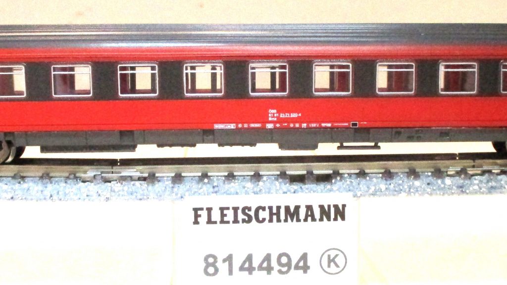 Fleischmann  814494  Eurofima-Reisezugwagen 2. Klasse Bmz rot/grau ÖBB-5 #1