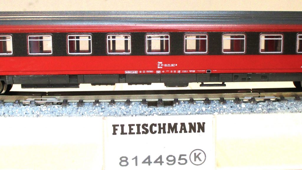 Fleischmann  814495  Eurofima-Reisezugwagen 2. Klasse Bmz rot/grau ÖBB-5 #2