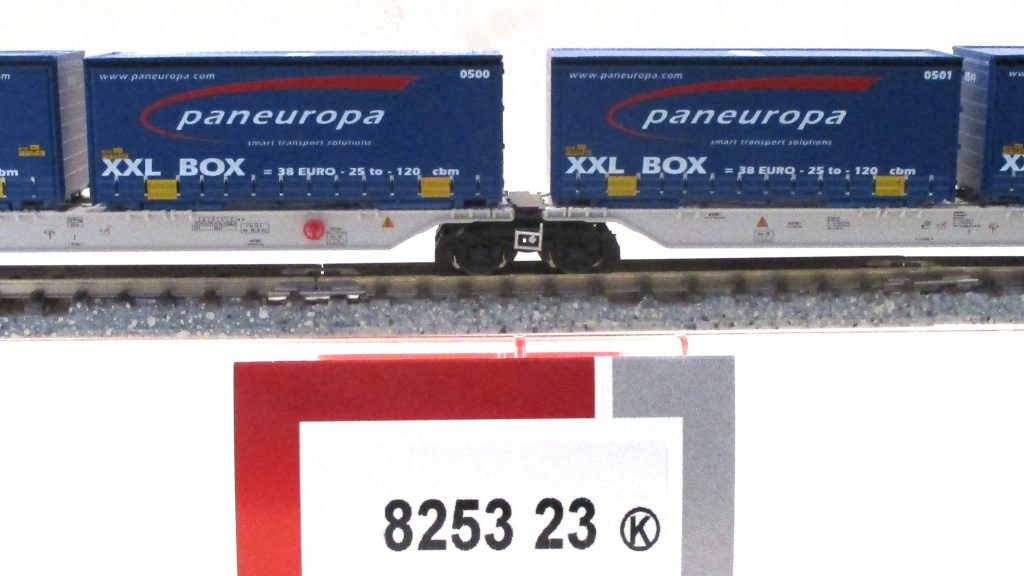 Fleischmann  825323  Container-Doppeltragwagen/6-achs. AAE-6 mit 'Paneuropa' 4 x 20ft. WP