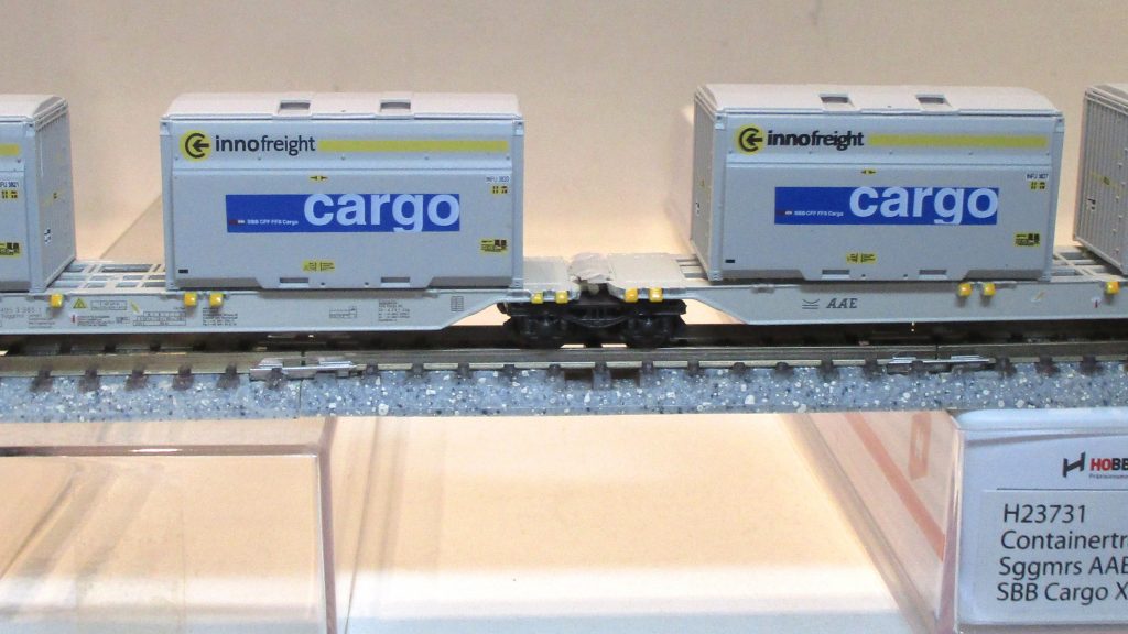 Hobbytrain 23731 Containertragwagen/6-achs. SBB-Cargo-6 4 x 20ft.Ct Innofright