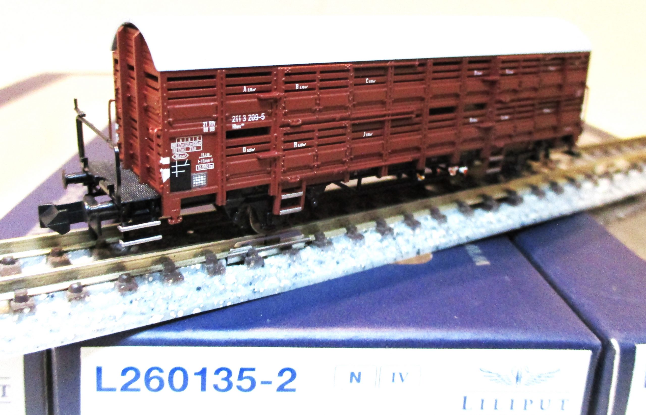 Liliput 260135 Verschlagwagen-Set/2-achs. braun DB-4 3-tlg. – Bild 2