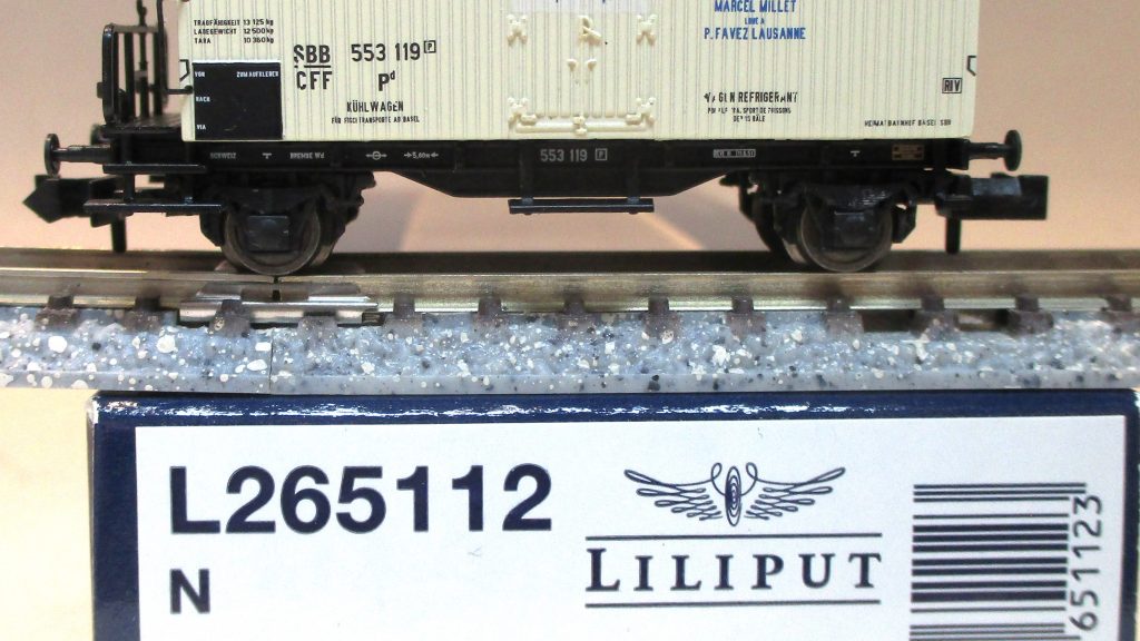 Liliput  265112  Kühlwagen/2-achs./BrB Pd 'INTERFRIGO' weiß SBB-3