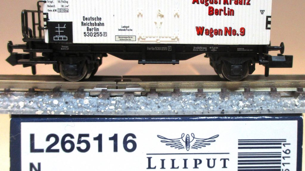 Liliput  265116  Fischtransportwagen/2-achs./BrB 'August-Kraatz' weiß DRG