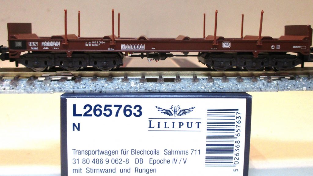 Liliput  265763  Schwerlastwagen/6-achs. Sahmms für Blechcoils leer braun DB-4
