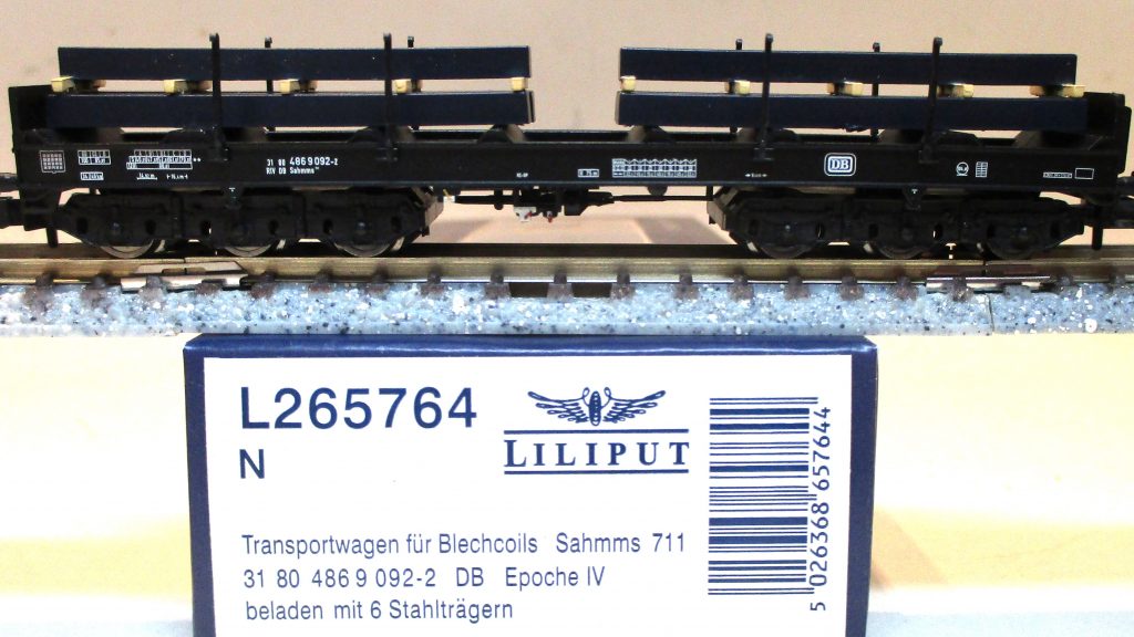 Liliput  265764  Schwerlastwagen/6-achs. Sahmms für Blechcoils mit Stahlbrammen schwarz DB-4