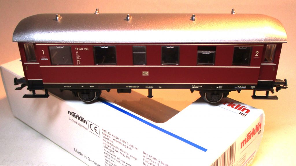 Märklin 43351 Personenwagen/2-achs. ABie-34 1./2.Kl. rot DB-3