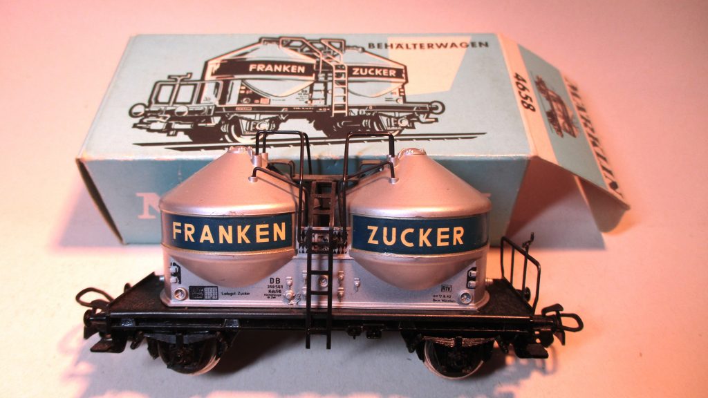 Märklin 4658 Silowagen/2-achs. Kds Frankenzucker silber DB-3