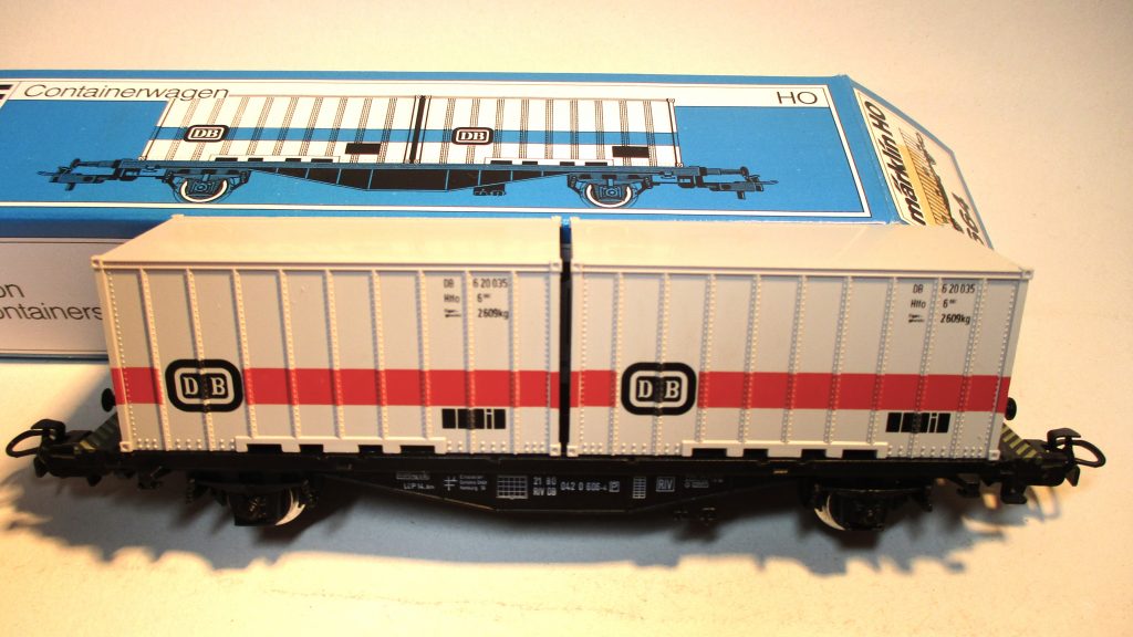 Märklin 4664 Containerwagen/2-achs. 2x20ft.Ct. TFG DB-4
