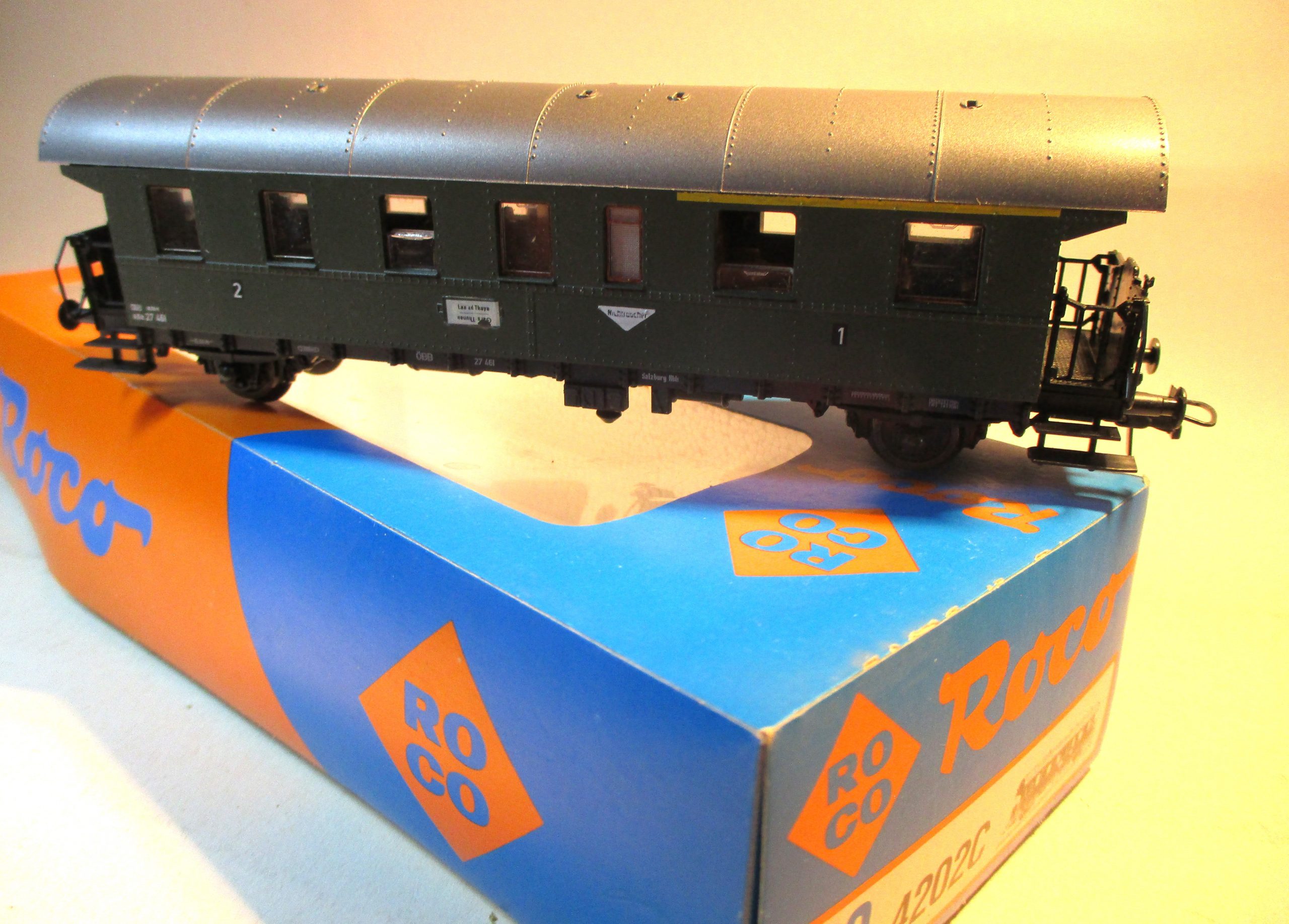 Roco 44211 Donnerbüchse/2-achs. 1./2.Kl. grün DB-3