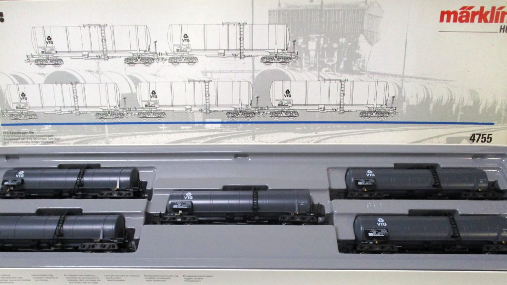 Märklin  4755  Kesselwagen-Set/4-a. VTG 5-tlg.